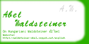 abel waldsteiner business card